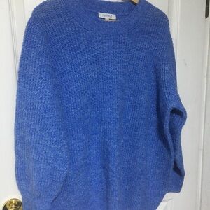 Women's Blue Crew Neck Sweater